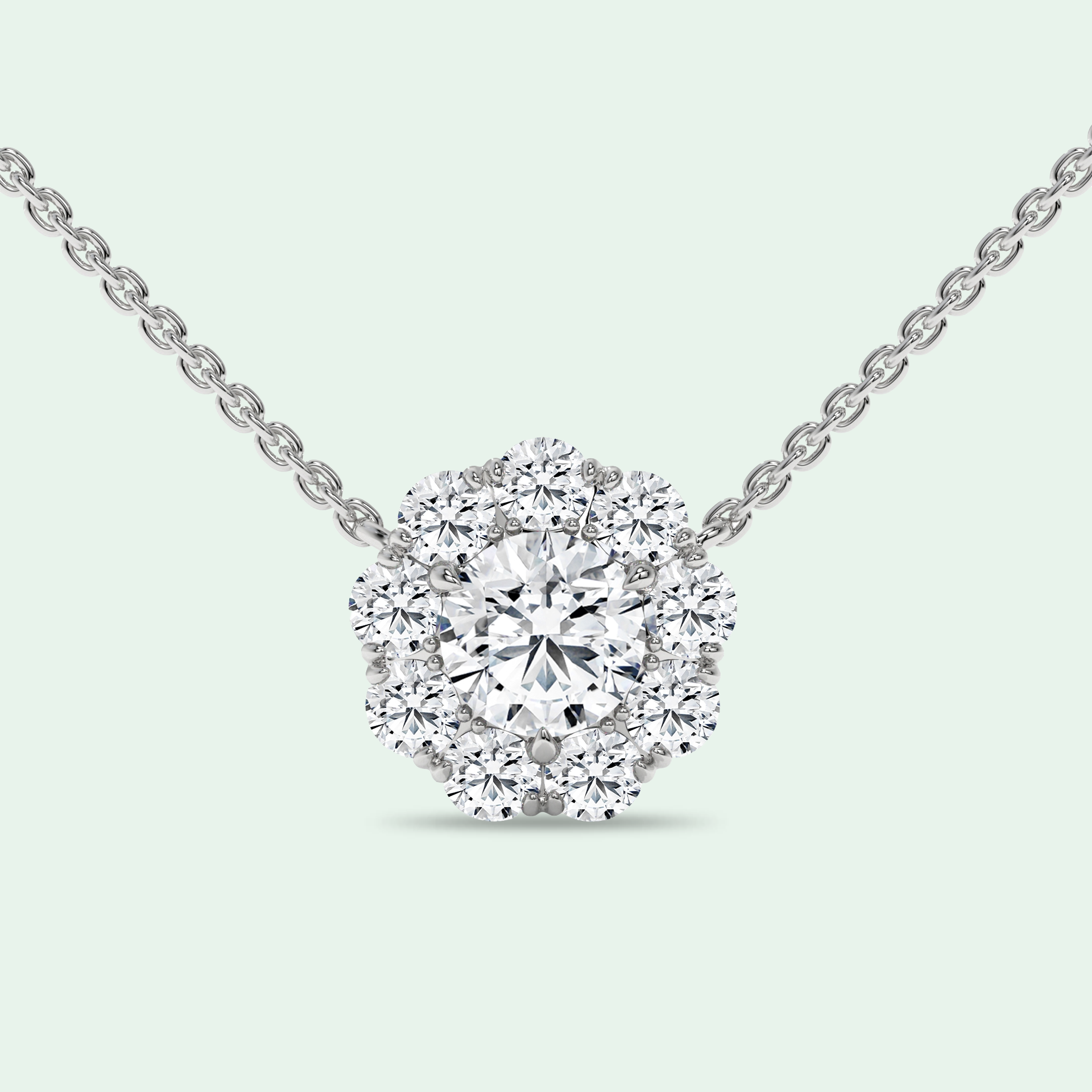 Solest Necklace White Gold - Front