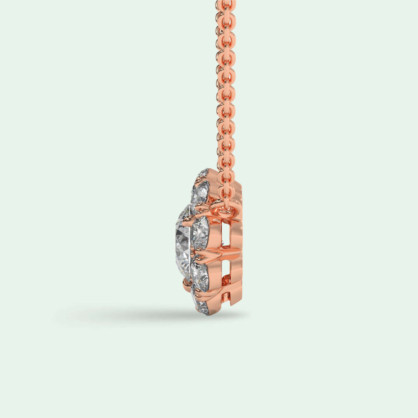 Solest Necklace Rose Gold - Side