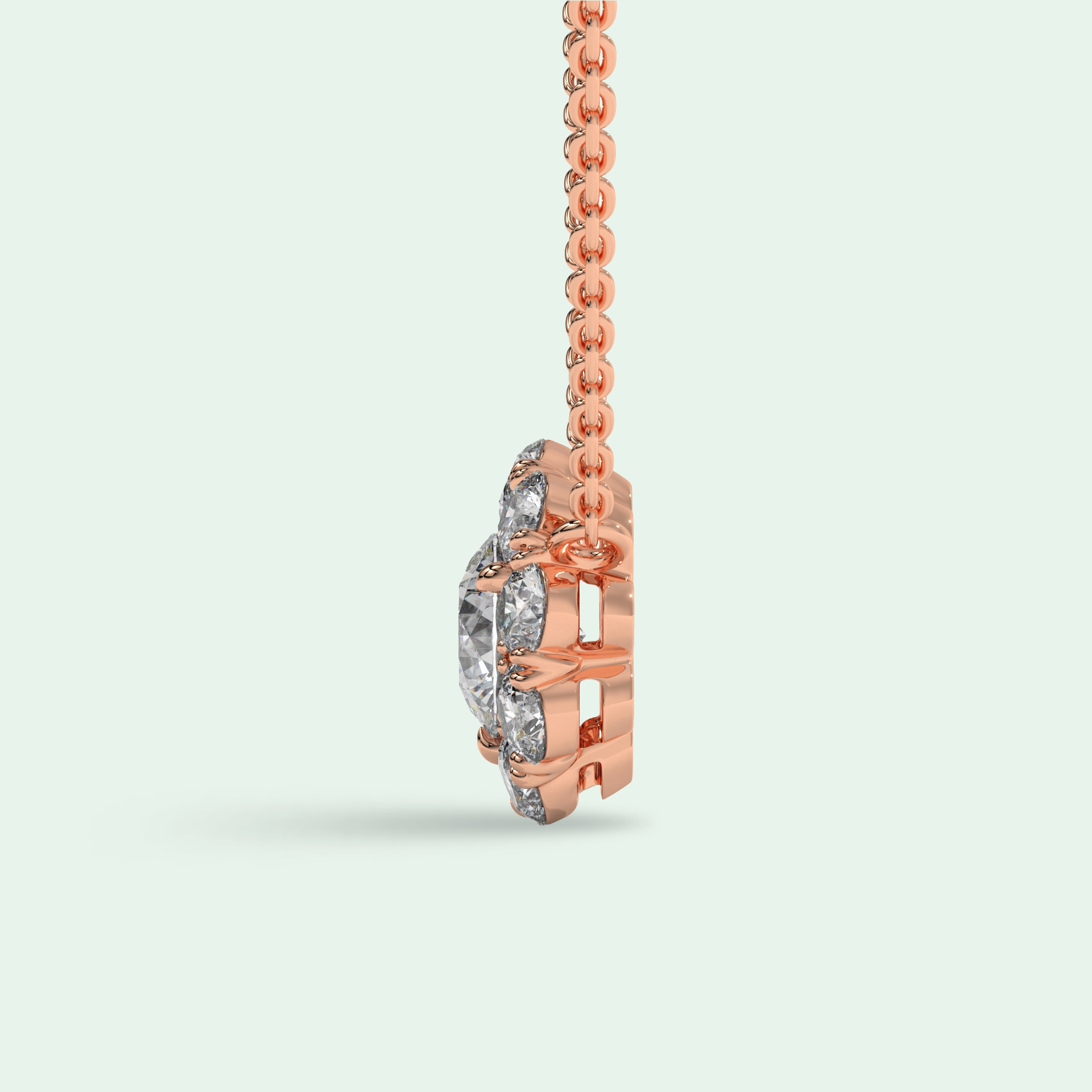 Solest Necklace Rose Gold - Side